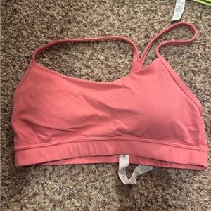 CRZ YOGA Coral Pink Strappy Sports Bralette